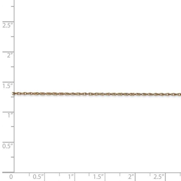 0.95mm, 14k Yellow Gold, Cable Rope Chain Necklace, 20 Inch - Picture 5 of 8